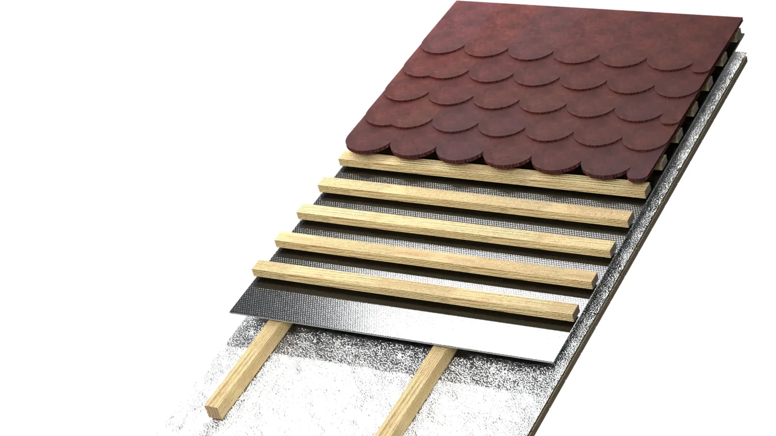 Isoflect rendering: Guide to membranes for a ventilated roof
