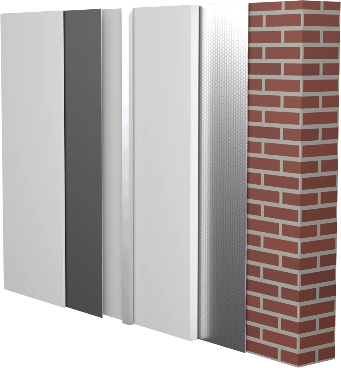 Rendu 3D : brique ou béton, par l'intérieur
