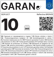 GARAN label Reflectiva Bronze