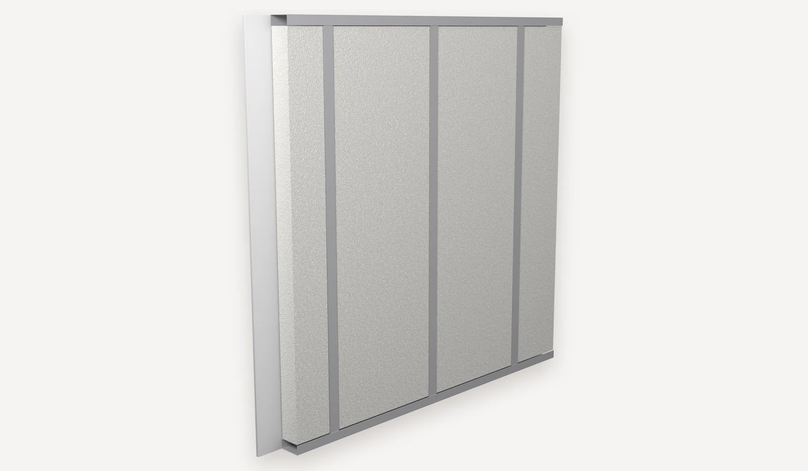 Installation on metal profiles, step 4: Wolle thermal insulation fibre