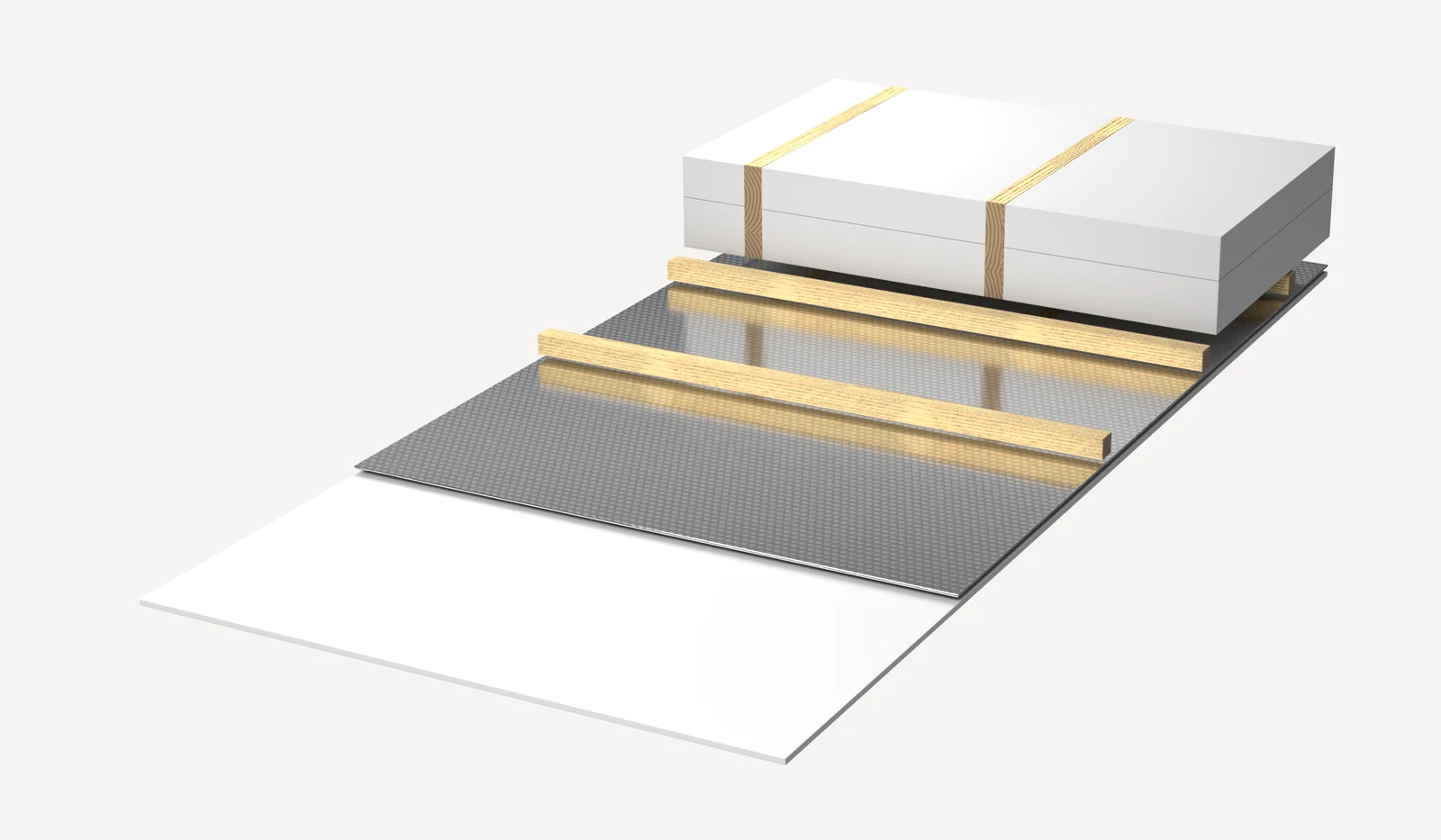 Installation, step 4: Wolle thermal insulation fibre