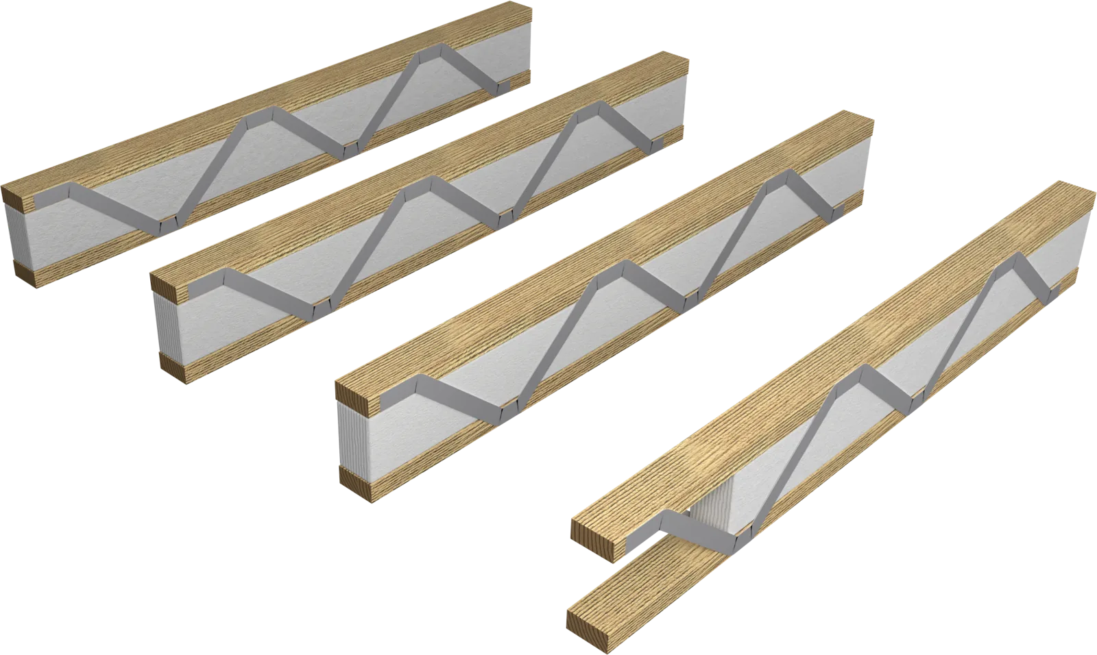 Floor slab with Posi Joist beams filled with Wolle